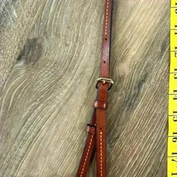 Dooney and Bourke Red Nylon Crossbody Leather Strap & zipper pull w/long strap - Picture 12 of 14